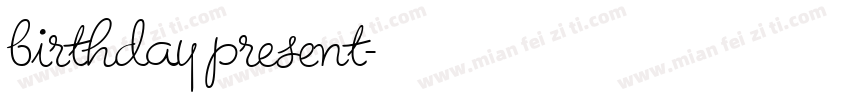 birthday present字体转换